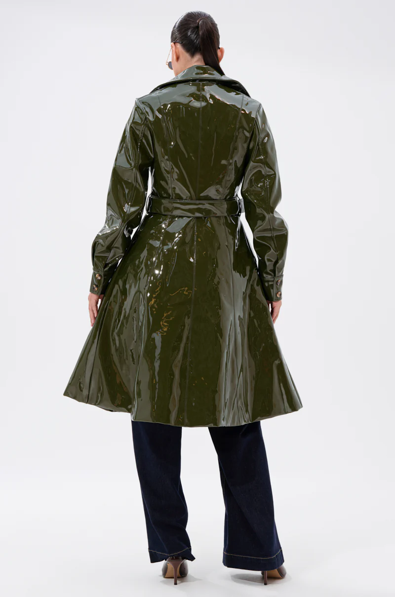 MITICA PATENT TRENCH IN OLIVE - Image 8