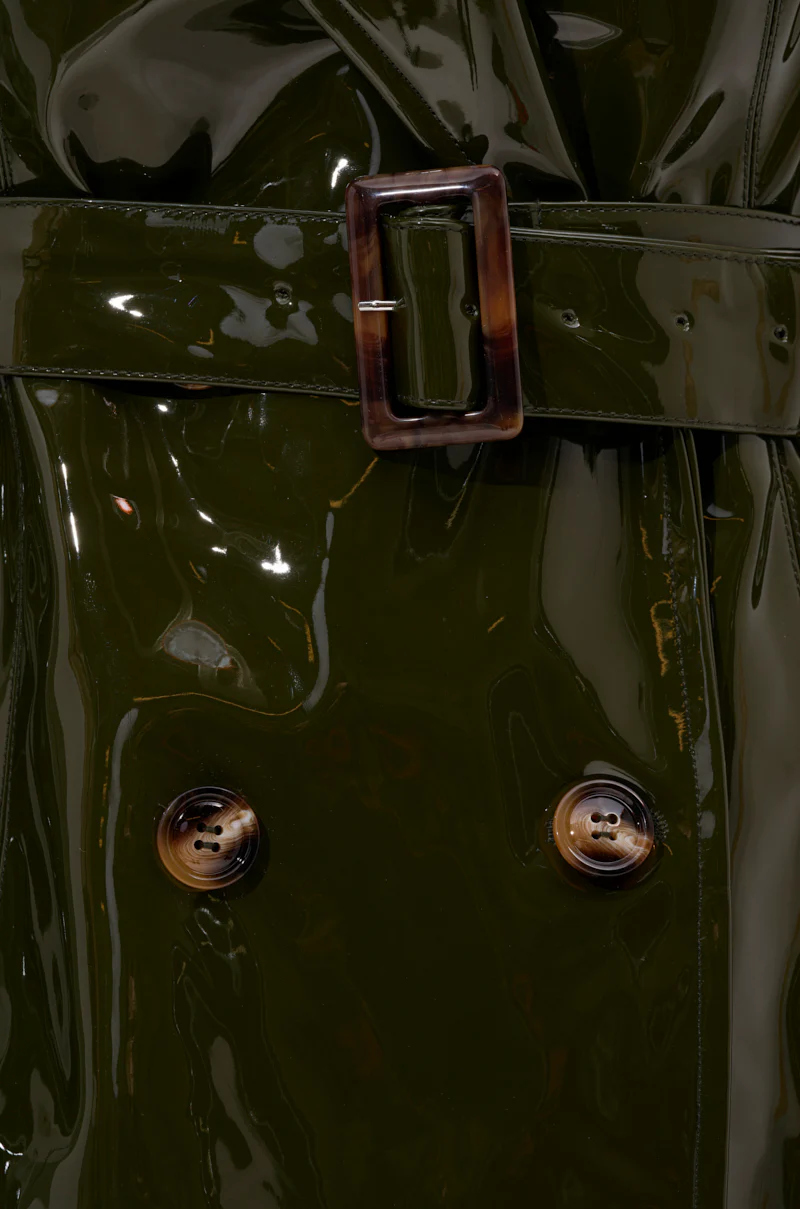 MITICA PATENT TRENCH IN OLIVE - Image 9