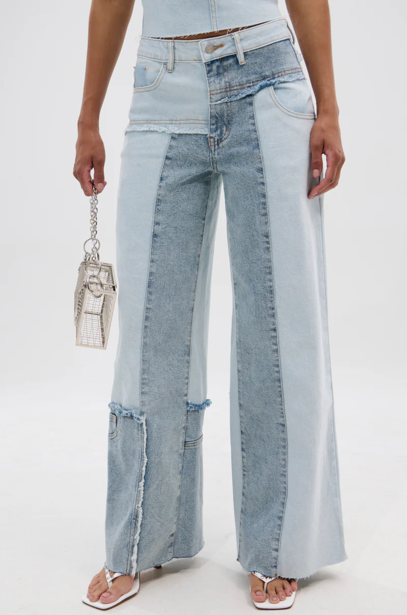 MIX AND MATCH RELAXED DENIM PANTS - Image 3