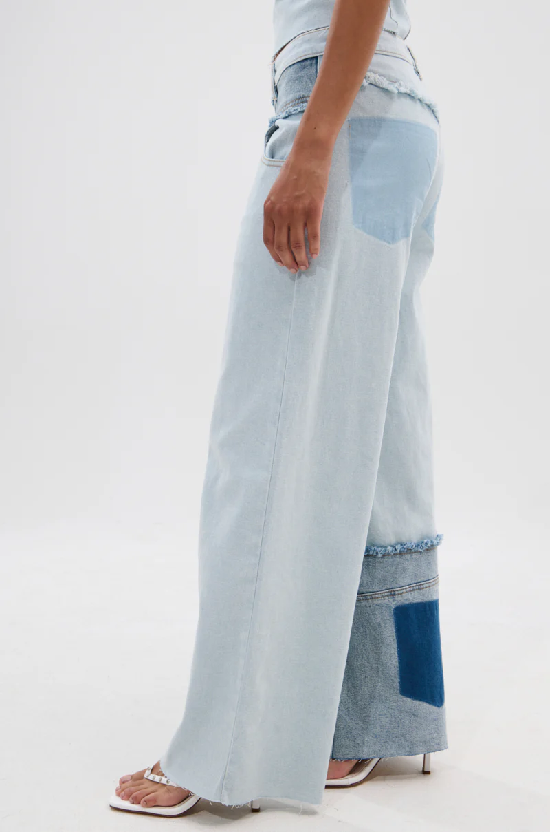 MIX AND MATCH RELAXED DENIM PANTS - Image 5