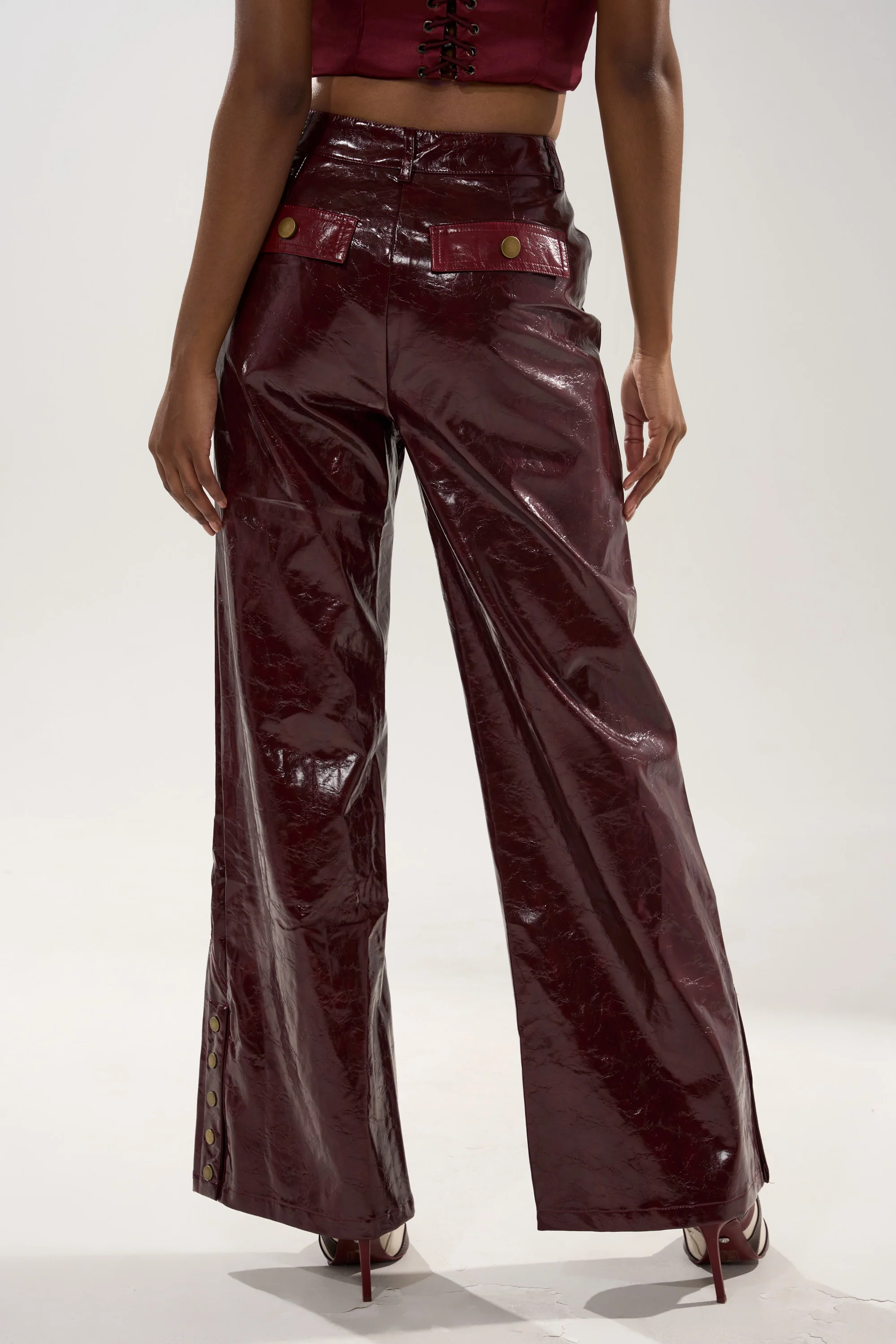 MIXED EMOTIONS FAUX LEATHER TROUSER - Image 6