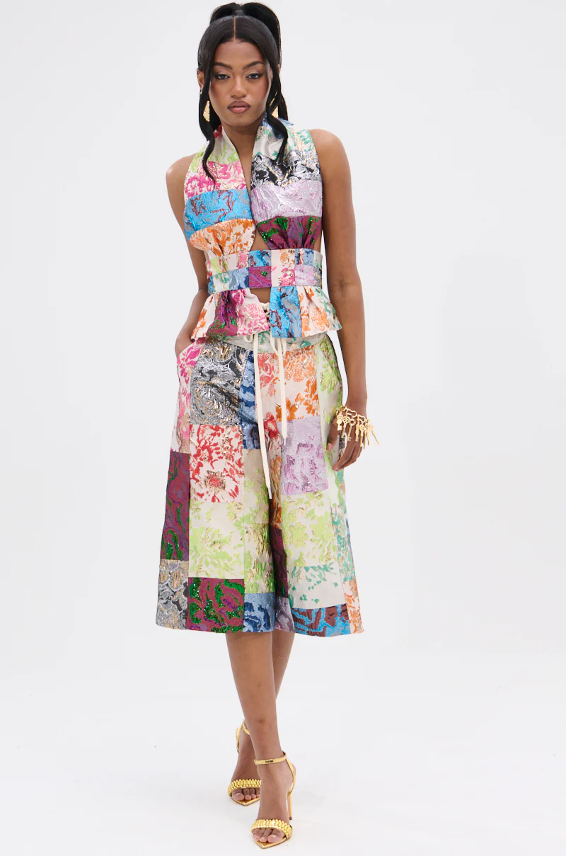 MIXED FEELINGS BROCADE BERMUDA SHORT - Image 8