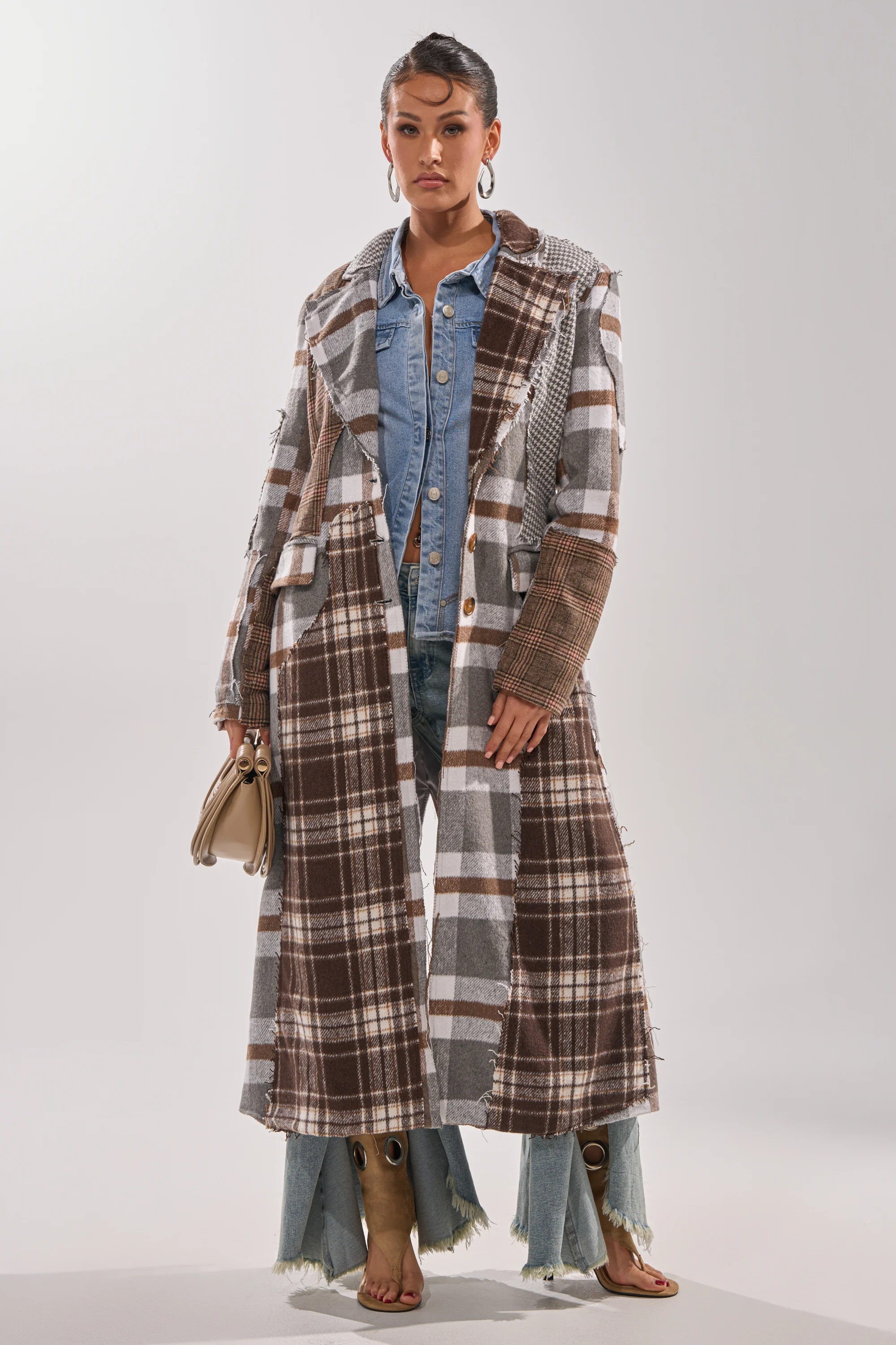 MIXED FEELINGS PATCHWORK TRENCH - Image 5