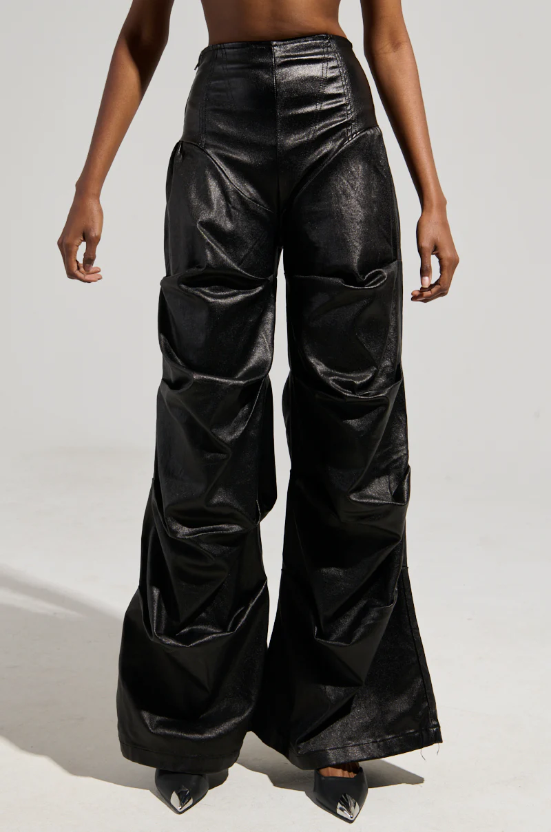 MIXED MESSAGES FAUX LEATHER PANT - Image 2