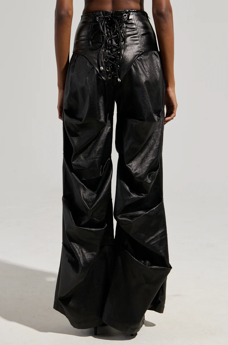 MIXED MESSAGES FAUX LEATHER PANT - Image 4