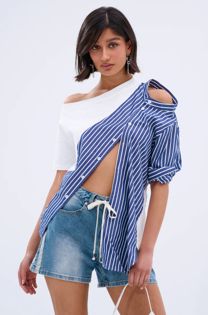 MIXED UP TSHIRT BLOUSE - Image 3