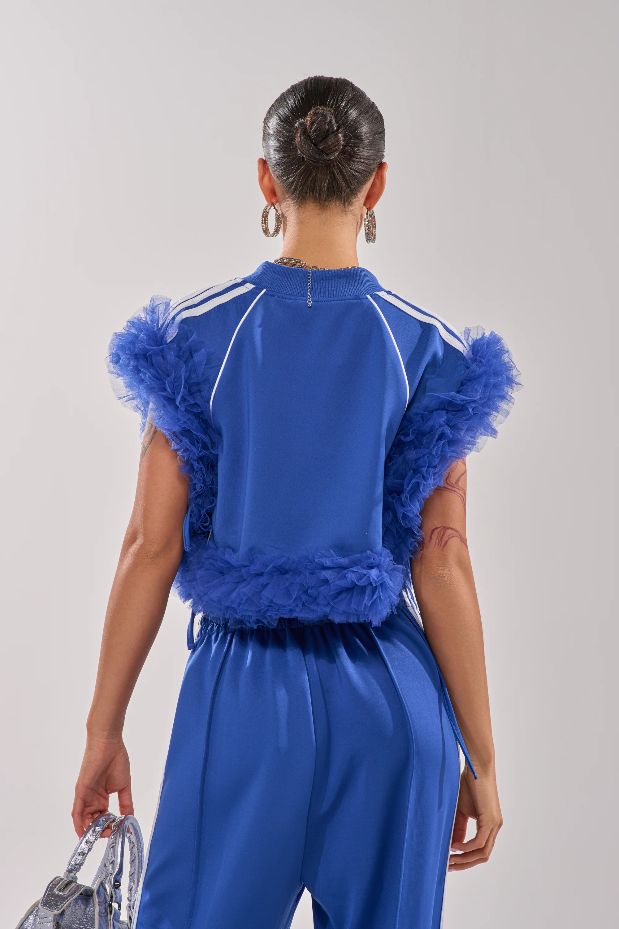 MODERN JAM SWEATSHIRT WITH TULLE IN ROYAL BLUE - Image 7