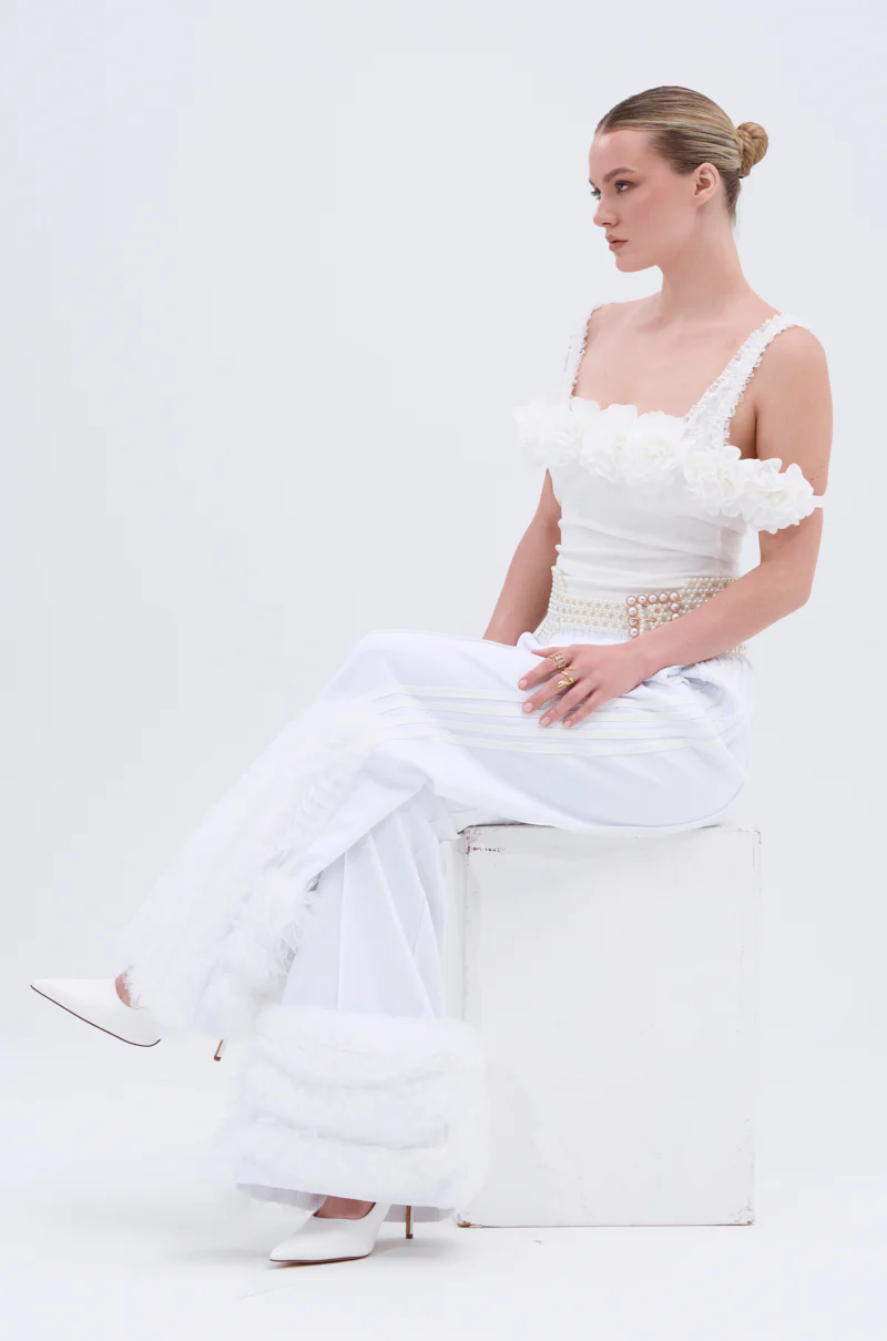 MODERN JAM TRACK PANT IN WHITE - Image 3