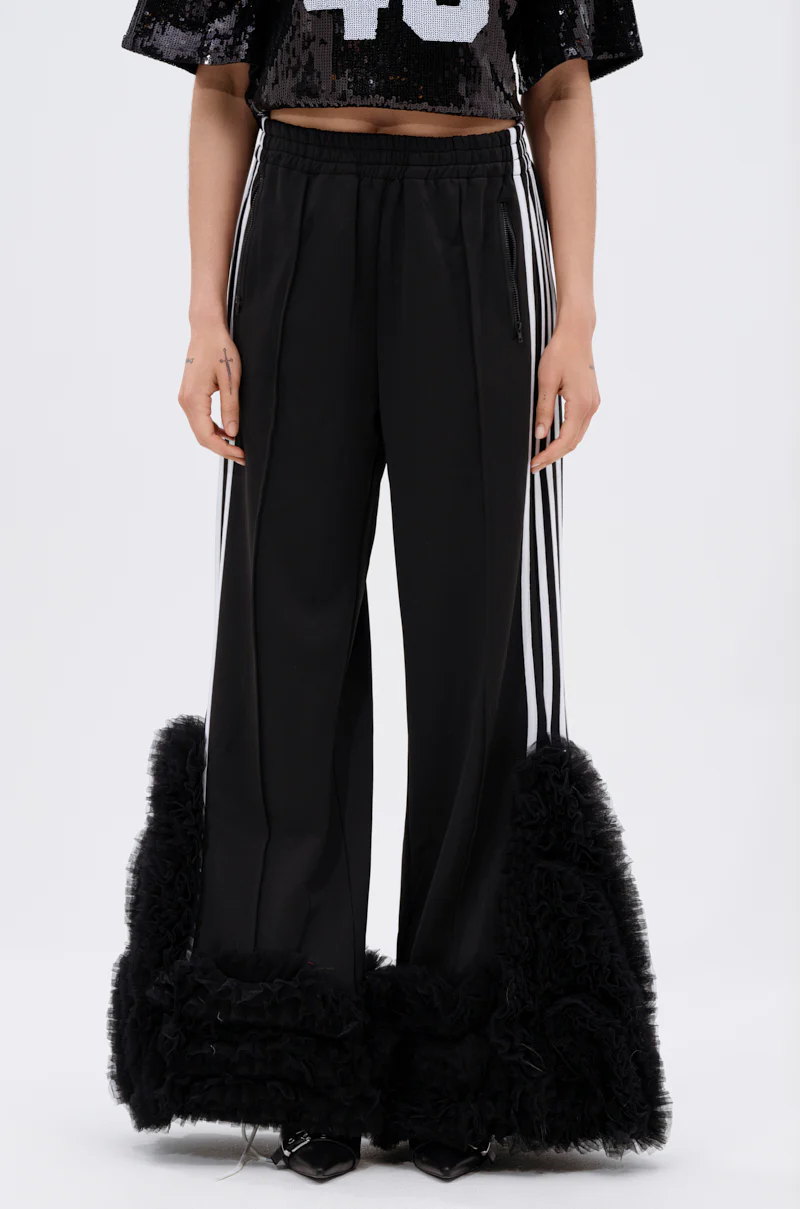 MODERN JAM TRACK PANT WITH TULLE IN BLACK - Image 4
