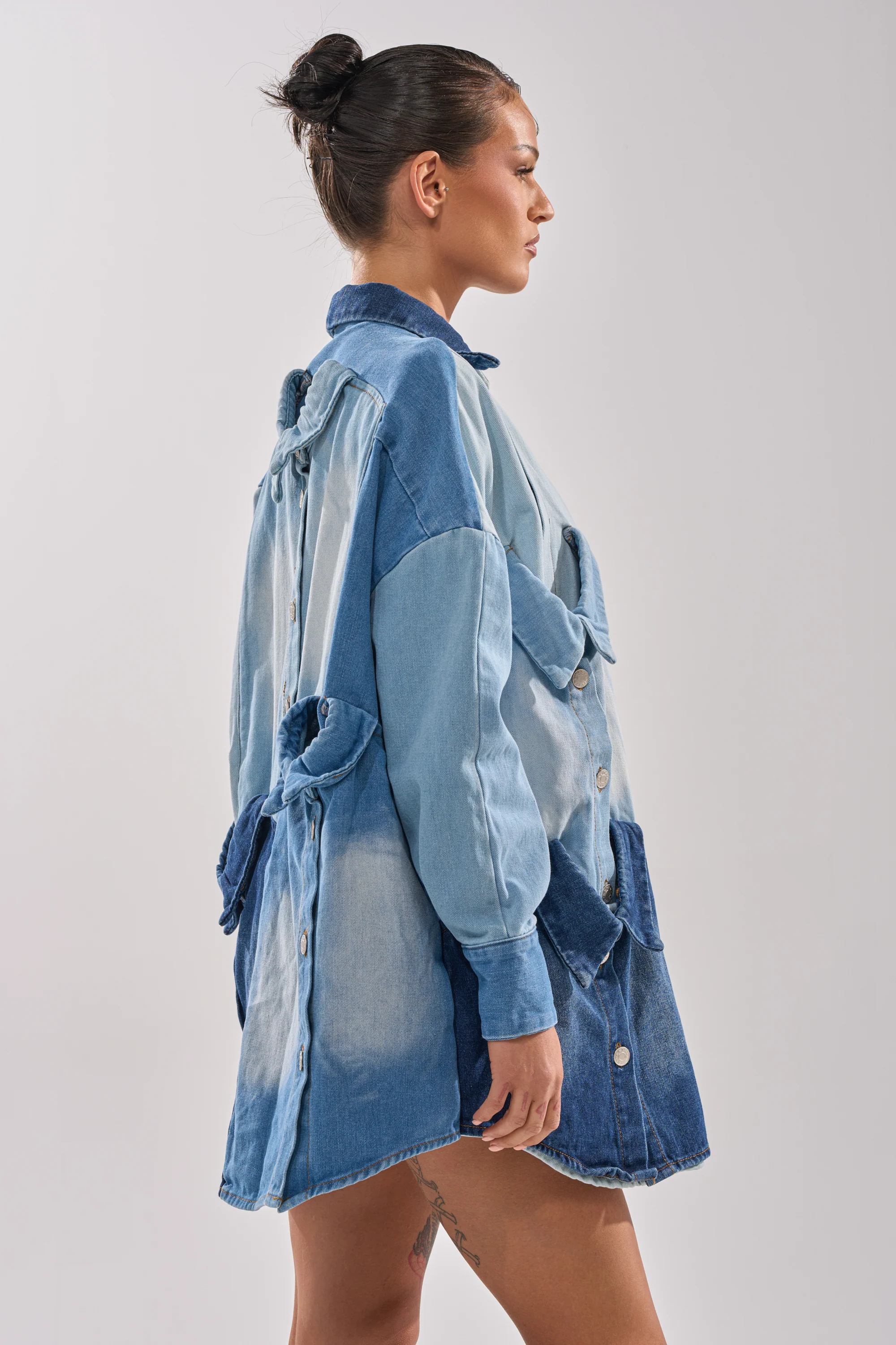 MONDAY BLUES DENIM MINI DRESS - Image 4