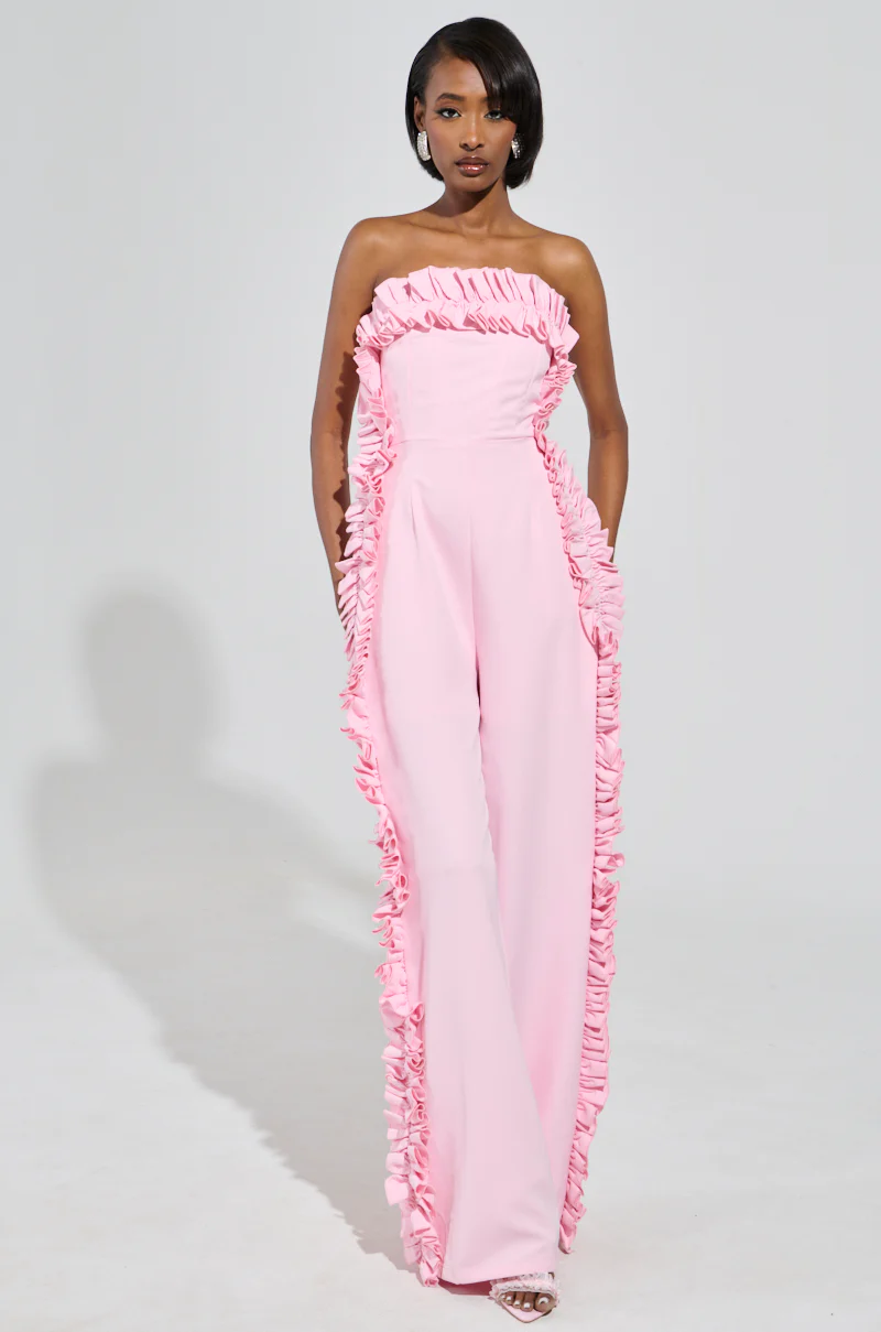 MONICA RUFFLED JUMPSUIT IN PINK - Image 2