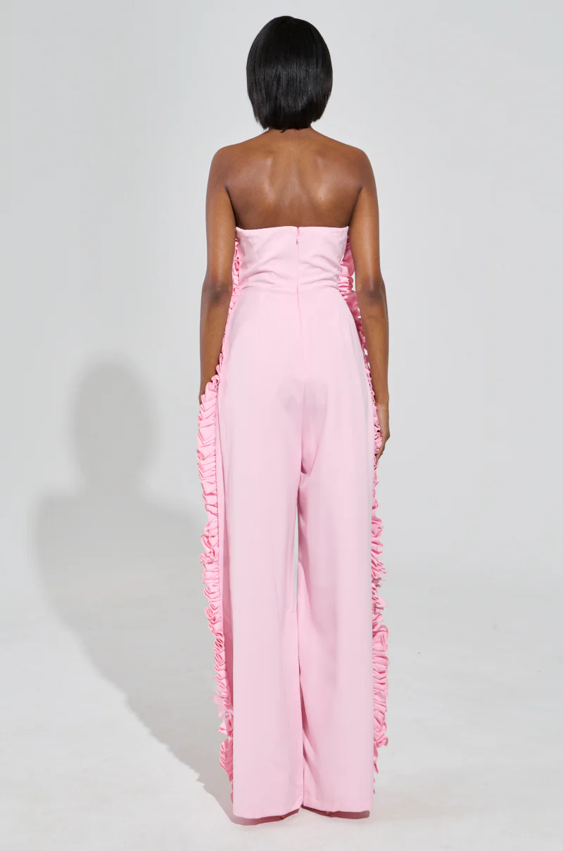 MONICA RUFFLED JUMPSUIT IN PINK - Image 5
