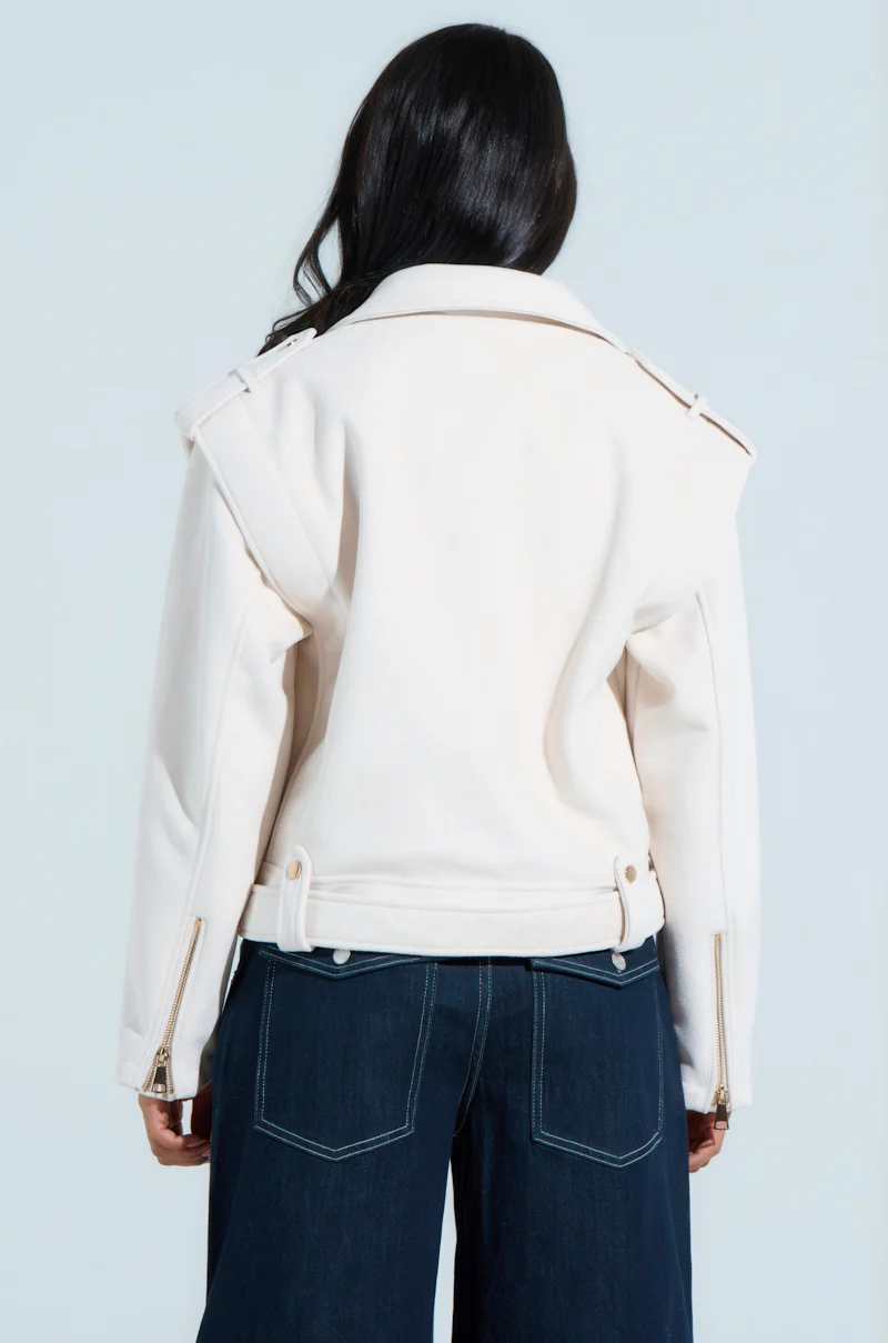 MONTE CARLO FAUX SUEDE MOTO - Image 6