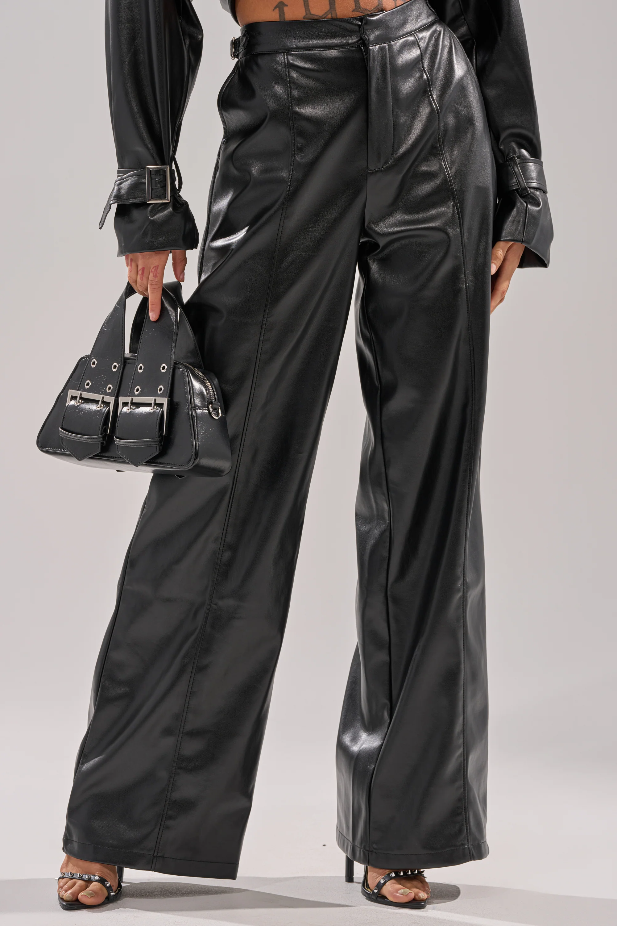 MONTE CARLO WIDE LEG PANT IN BLACK