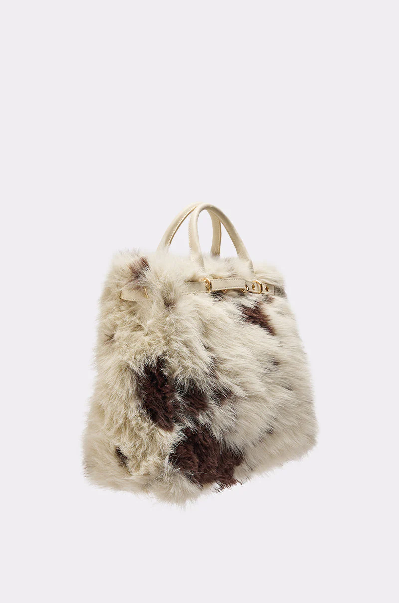 MOO FAUX FUR MINI TOTE - Image 3