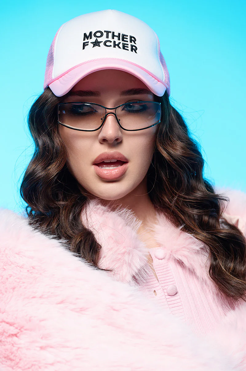 MOTHER TRUCKER HAT IN PINK - Image 2