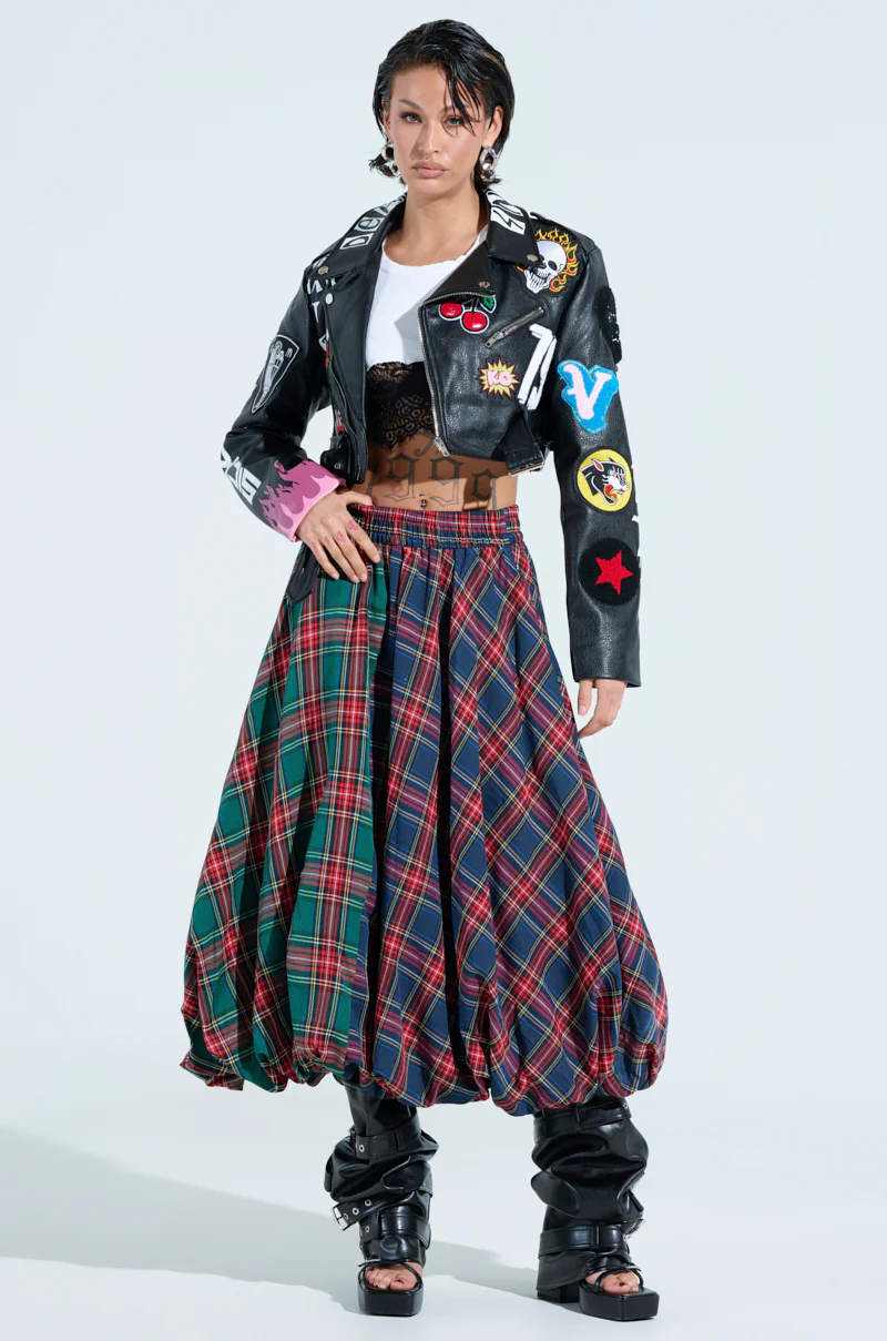 MOVEMENTS PLAID MIDI SKIRT - Image 6