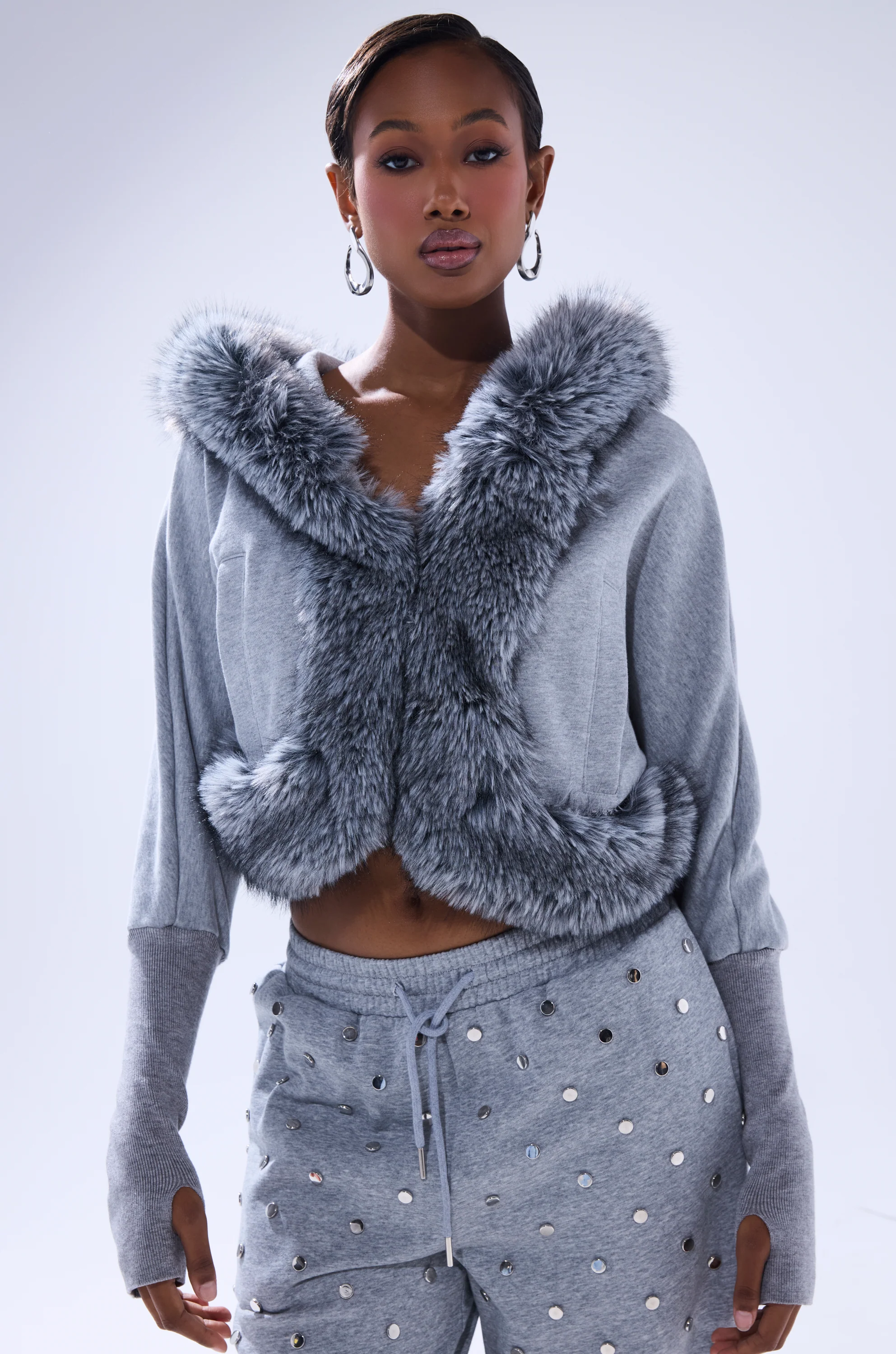 MOVIN DIFFERENT SWEATSHIRT WITH FUR TRIM - Image 2