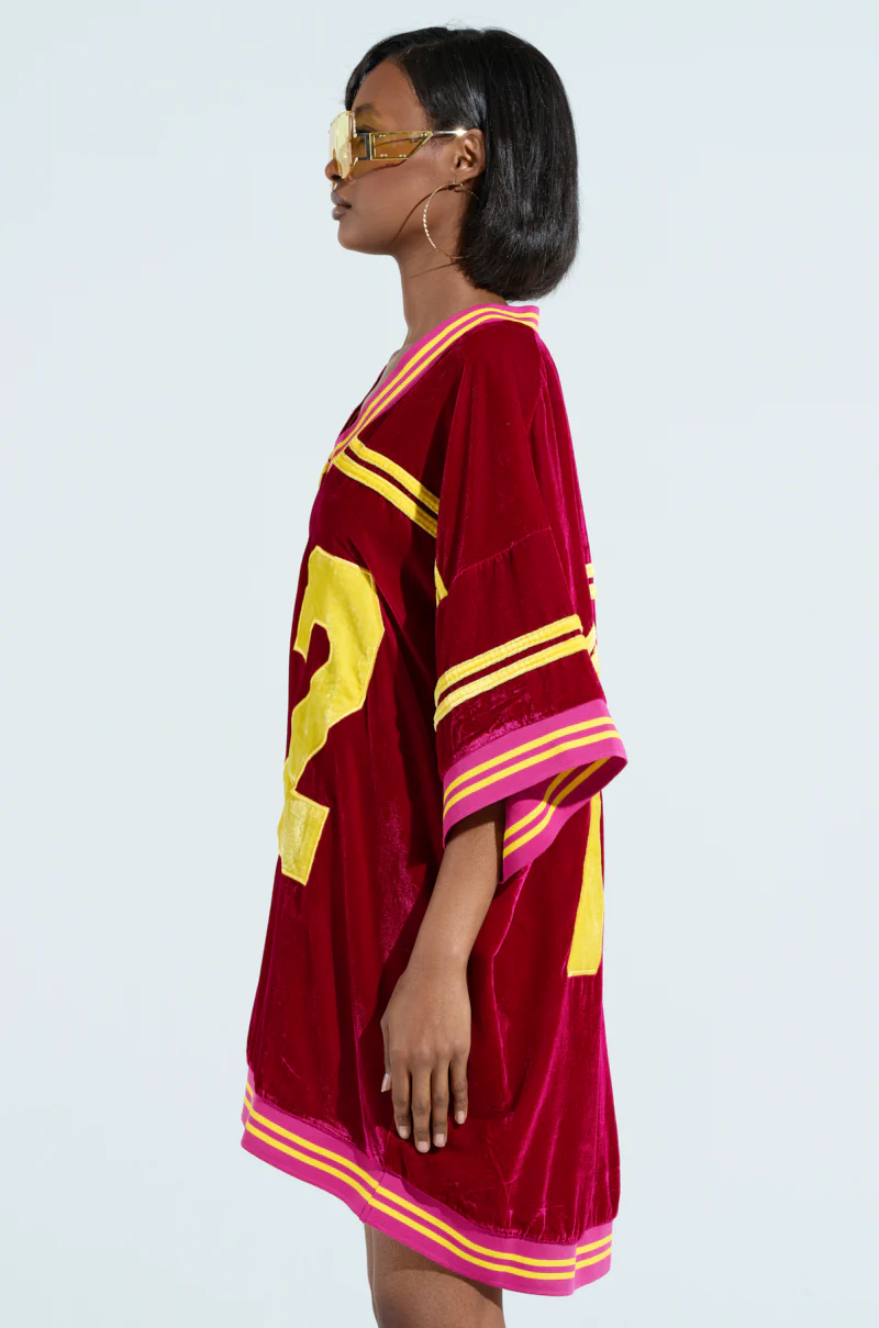 MOVING FORWARD VELVET JERSEY DRESS - Image 3