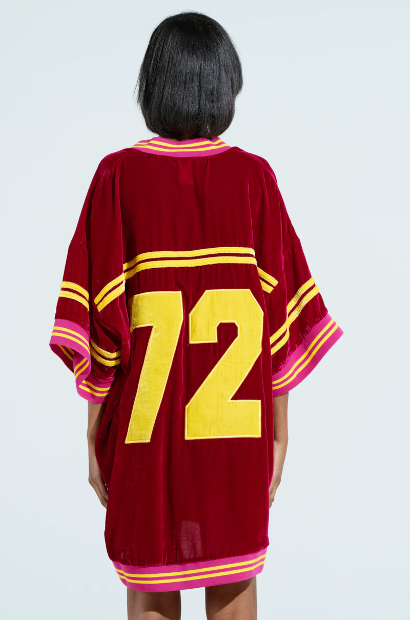 MOVING FORWARD VELVET JERSEY DRESS - Image 4