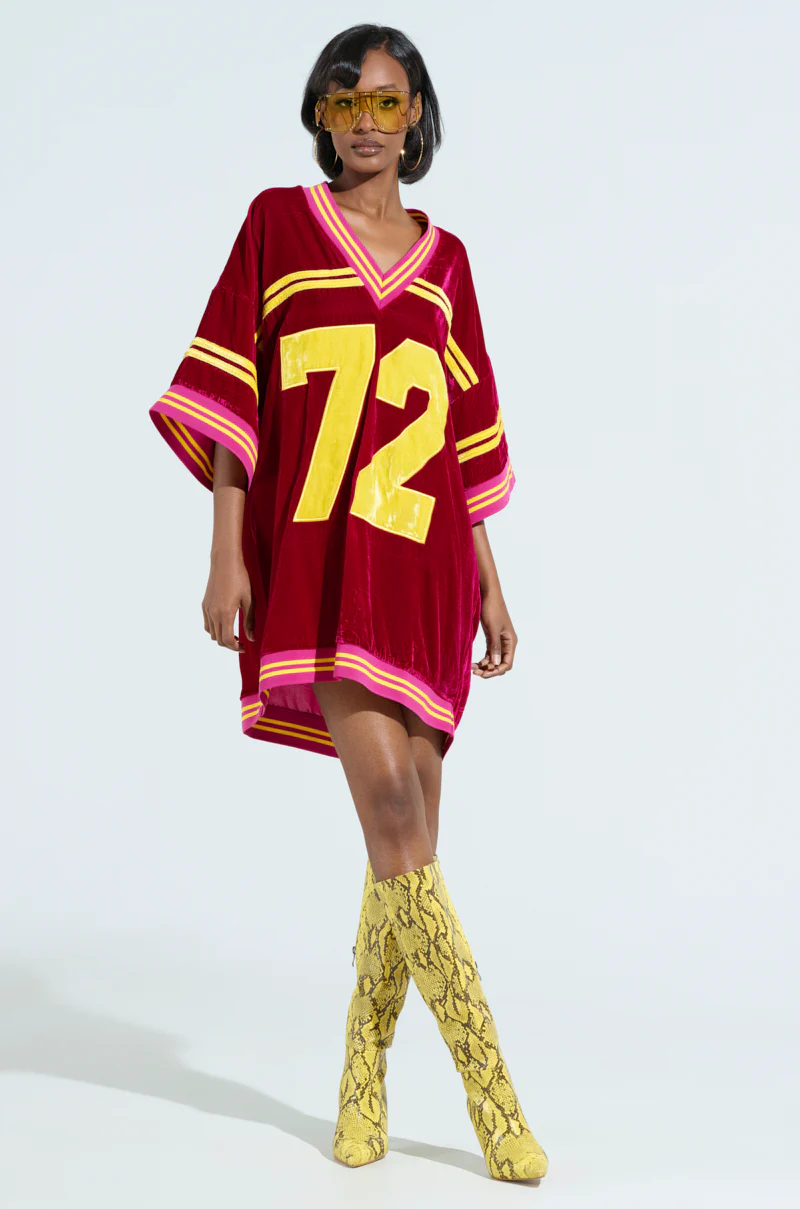 MOVING FORWARD VELVET JERSEY DRESS - Image 6