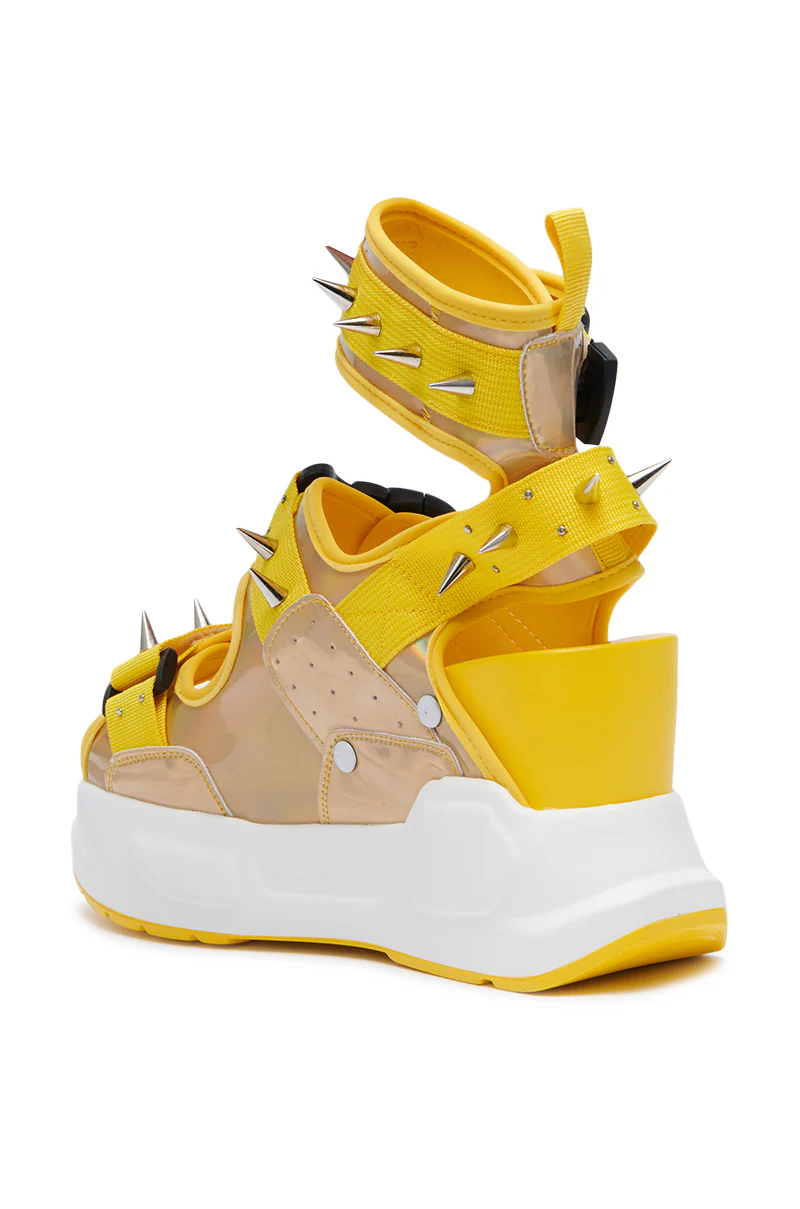 MULBERRY YELLOW SPIKEY FLATFORM SANDAL - Image 5
