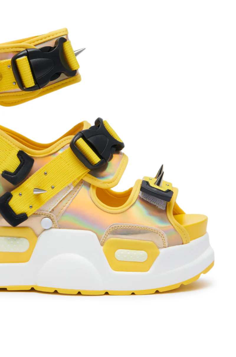 MULBERRY YELLOW SPIKEY FLATFORM SANDAL - Image 6
