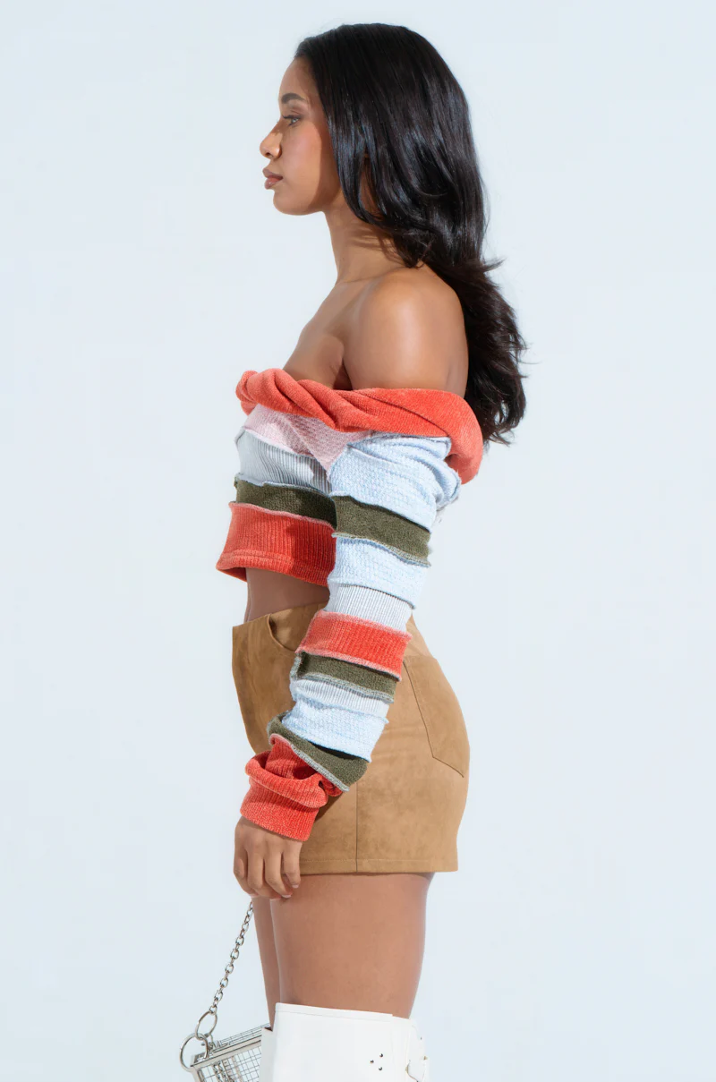 MULTI KNIT CROPPED SWEATER - Image 3