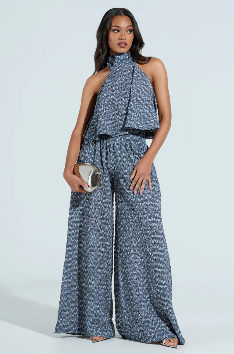MULTI TEXTURED SLEEVELESS PEPLUM TOP - Image 6
