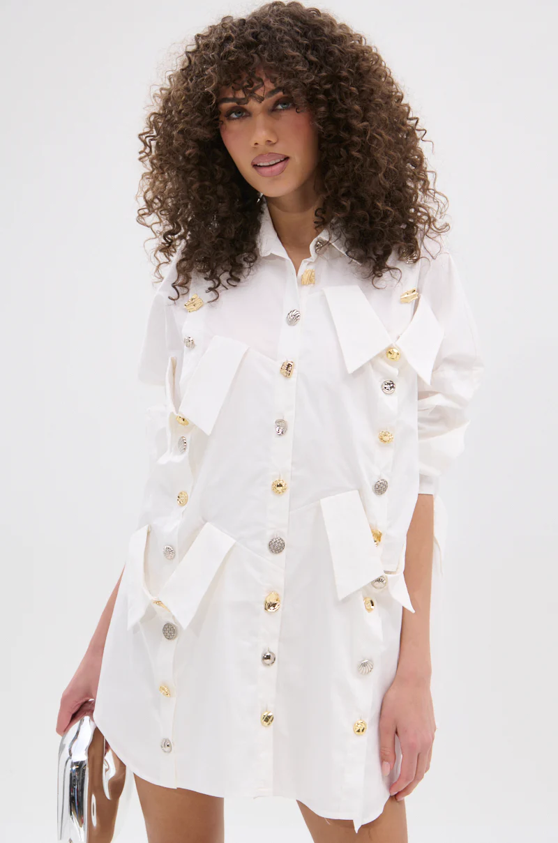 MY BOYFRIENDS SHIRT AGAIN POPLIN MINI DRESS - Image 3