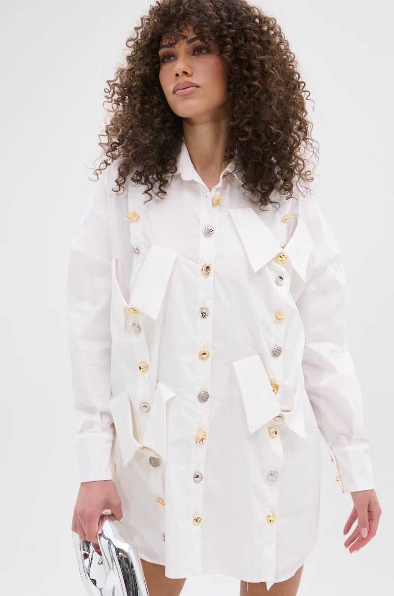 MY BOYFRIENDS SHIRT AGAIN POPLIN MINI DRESS - Image 4