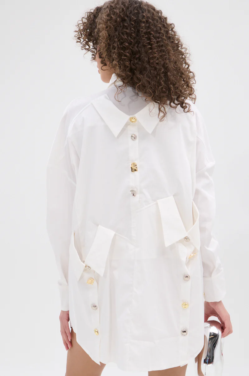 MY BOYFRIENDS SHIRT AGAIN POPLIN MINI DRESS - Image 6