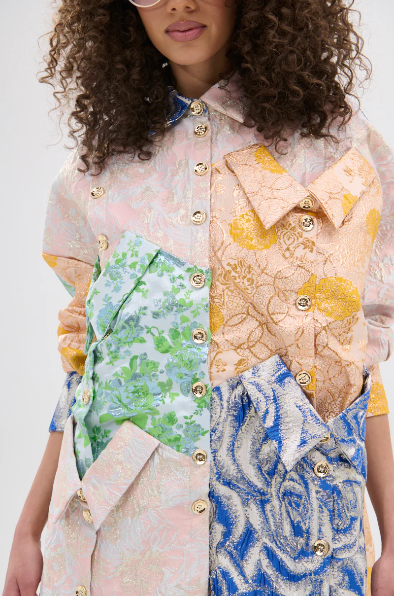 MY GIRLFRIENDS SHIRT BROCADE MINI DRESS - Image 10