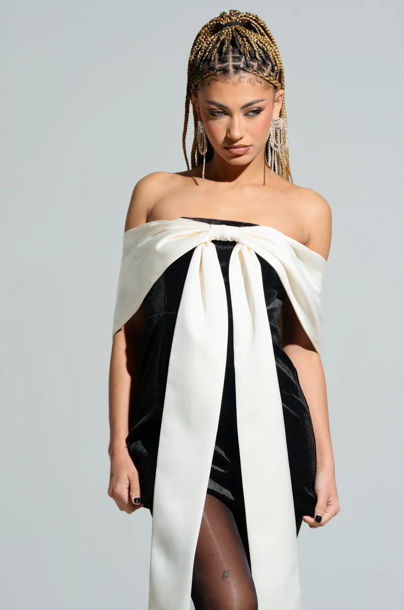 MY PRESENCE IS A PRESENT VELVET MINI DRESS - Image 3