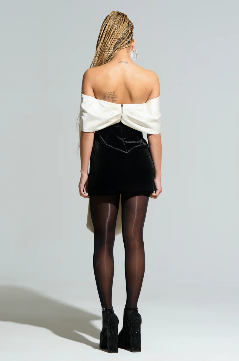 MY PRESENCE IS A PRESENT VELVET MINI DRESS - Image 6