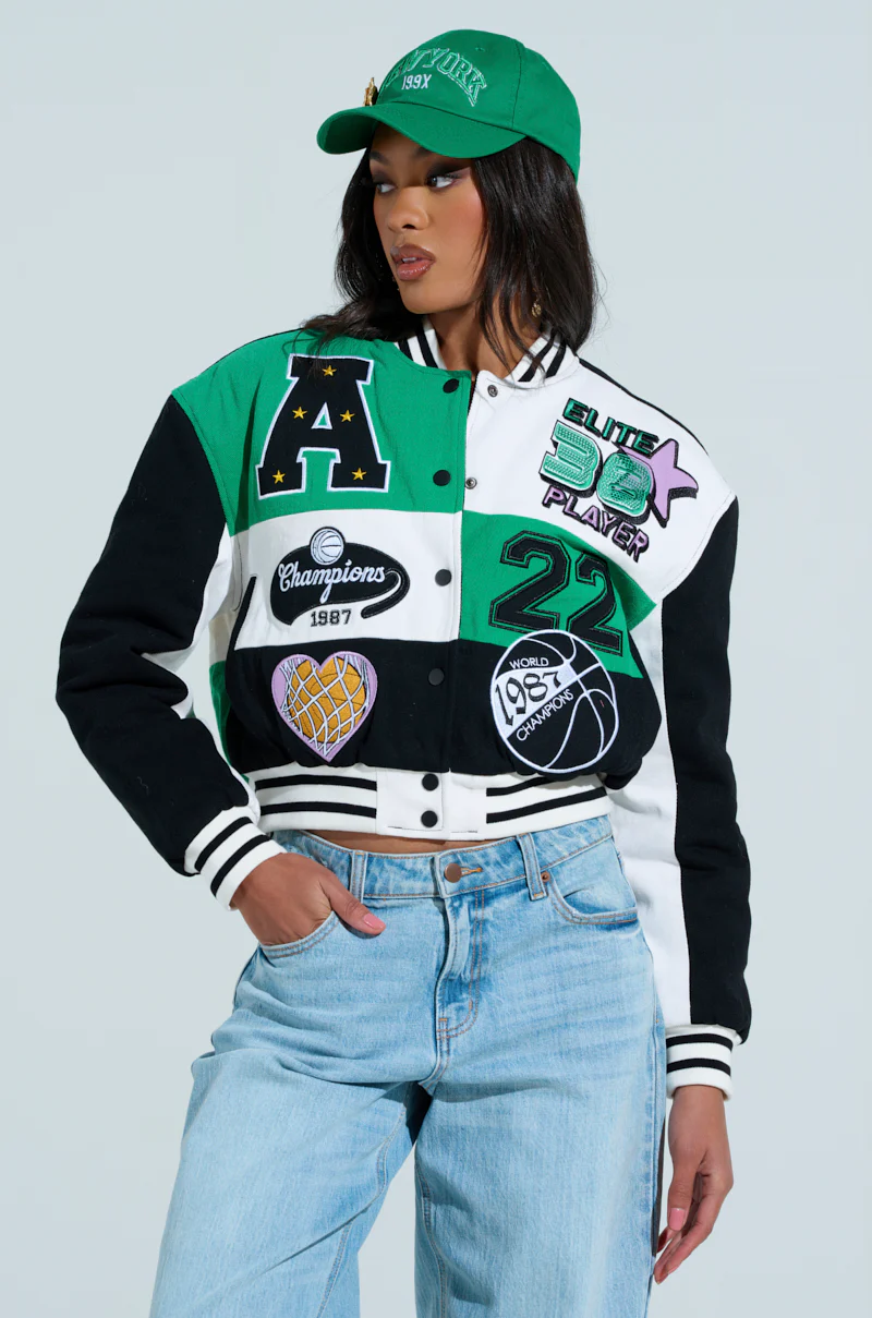 MY RULES EMBROIDERED BOMBER - Image 3