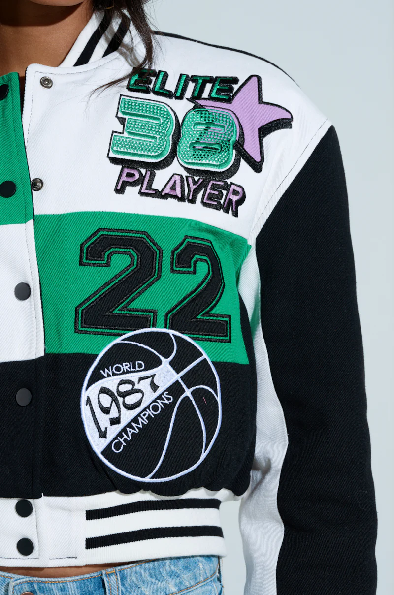 MY RULES EMBROIDERED BOMBER - Image 9