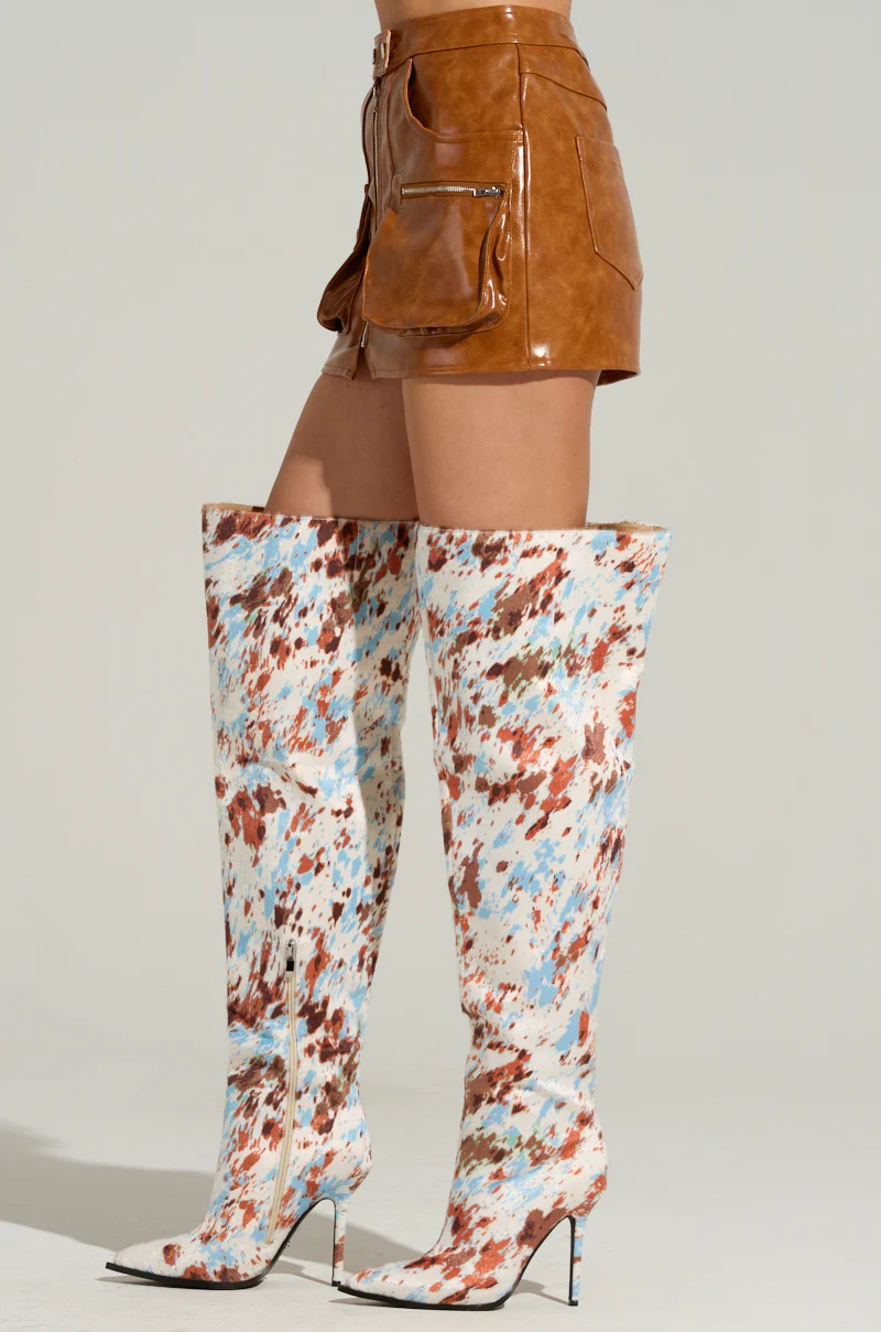 MYSTERY GIRL GLOSSY FAUX LEATHER MINI SKIRT - Image 3