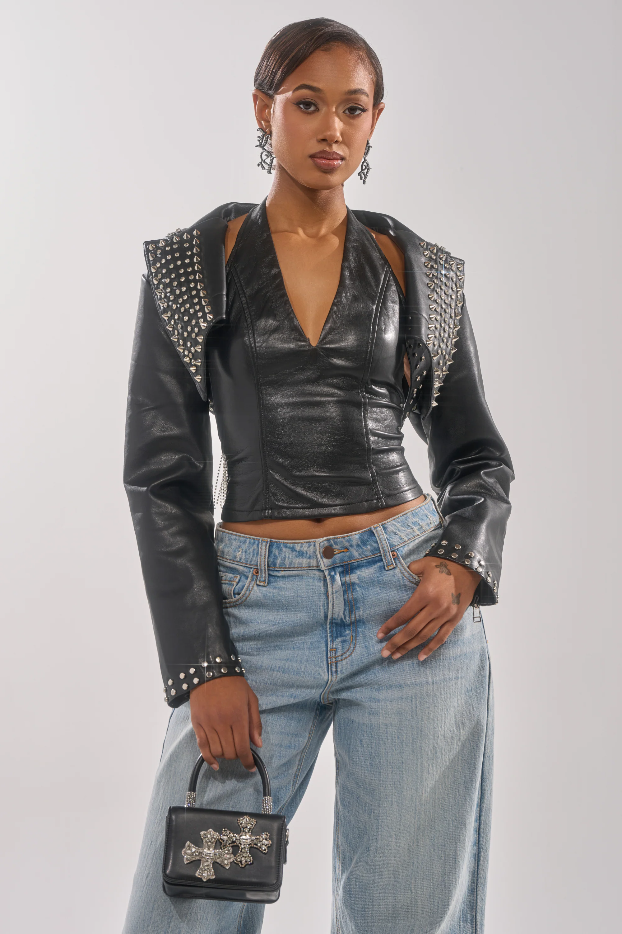 NAOMI EMBELLISHED ULTRA CROP MOTO
