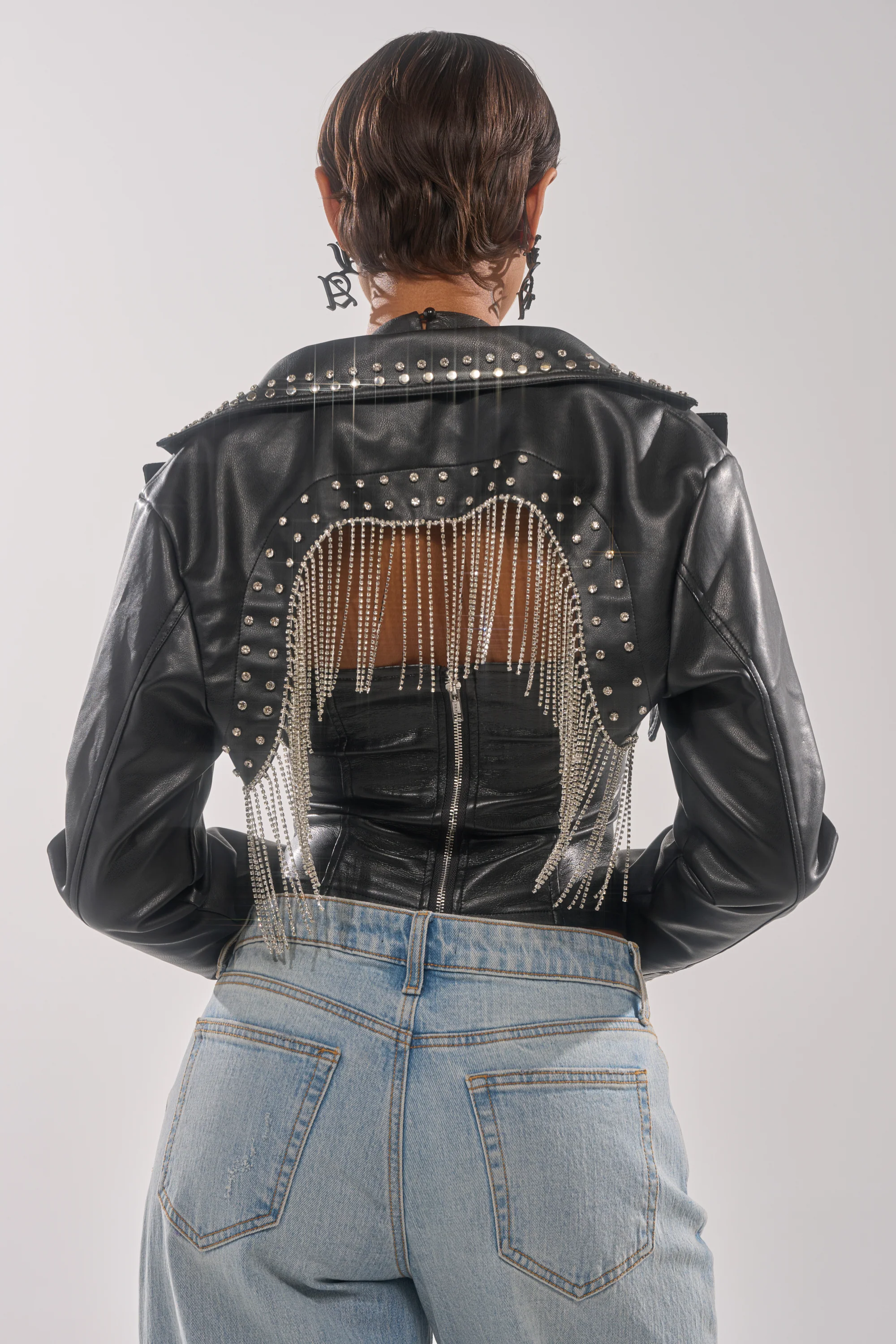 NAOMI EMBELLISHED ULTRA CROP MOTO - Image 4