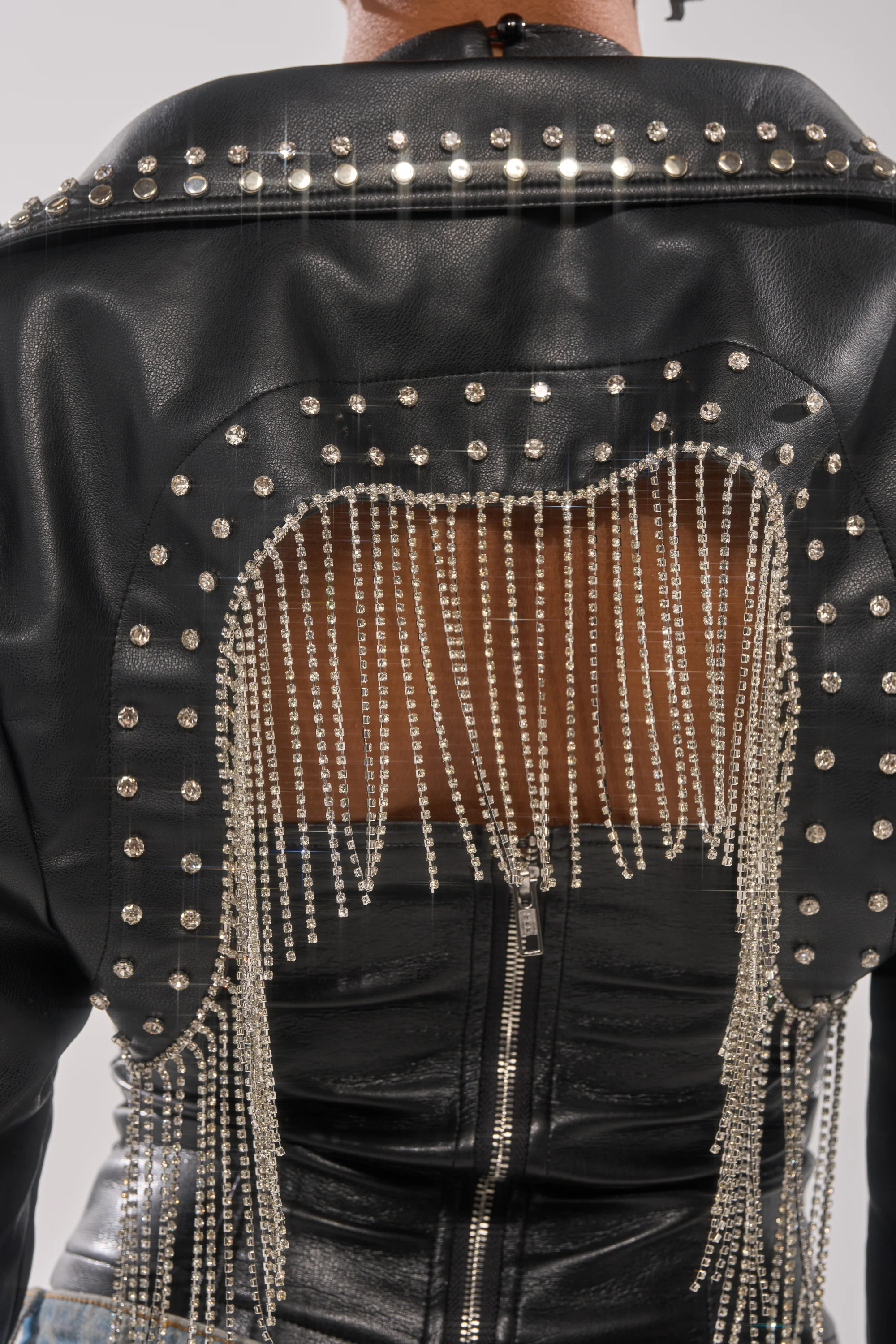 NAOMI EMBELLISHED ULTRA CROP MOTO - Image 6