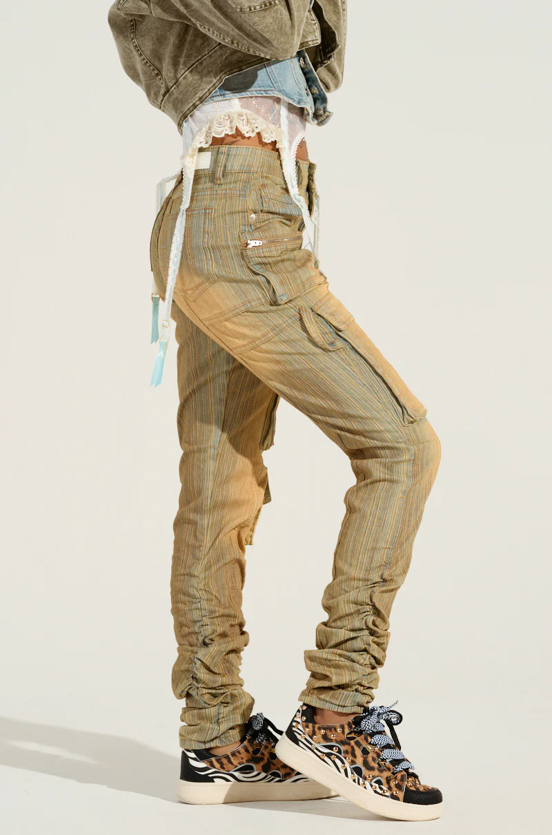 NATALIE OMBRE EFFECT SKINNY CARGO PANT - Image 3