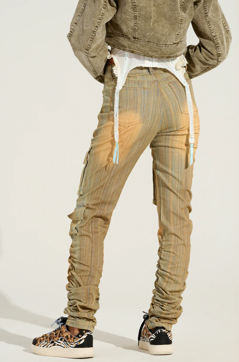 NATALIE OMBRE EFFECT SKINNY CARGO PANT - Image 4