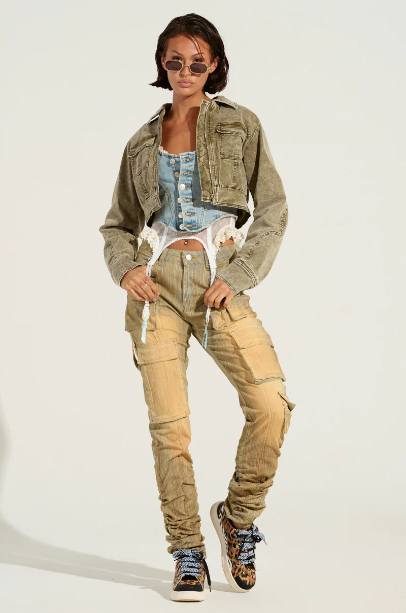NATALIE OMBRE EFFECT SKINNY CARGO PANT - Image 5