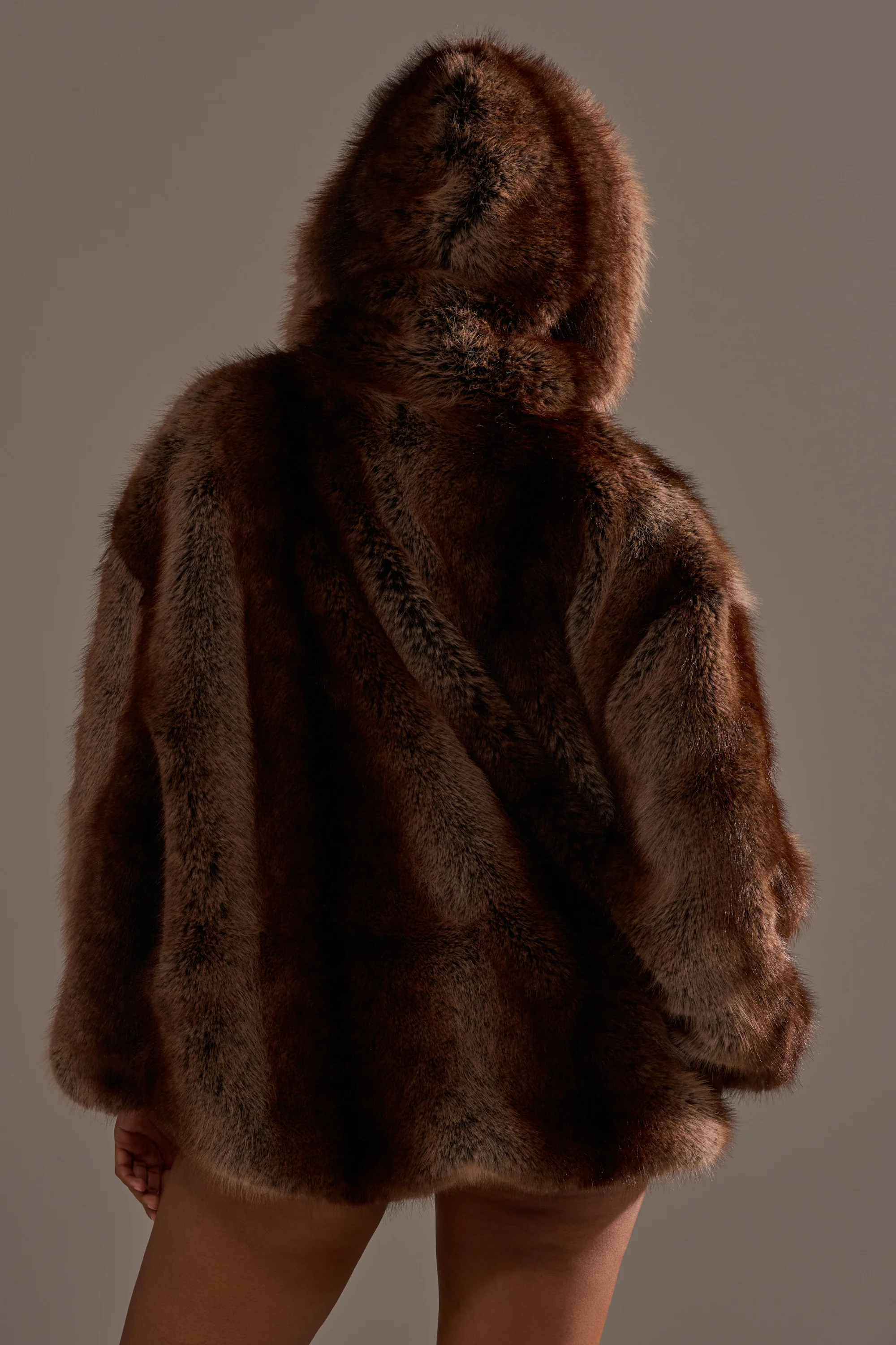 NATURAL INSTINCTS HOODED FUR BOMBER - Image 8