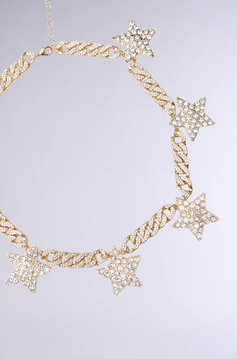 GETTIN' STARSTRUCK NECKLACE IN GOLD - Image 3