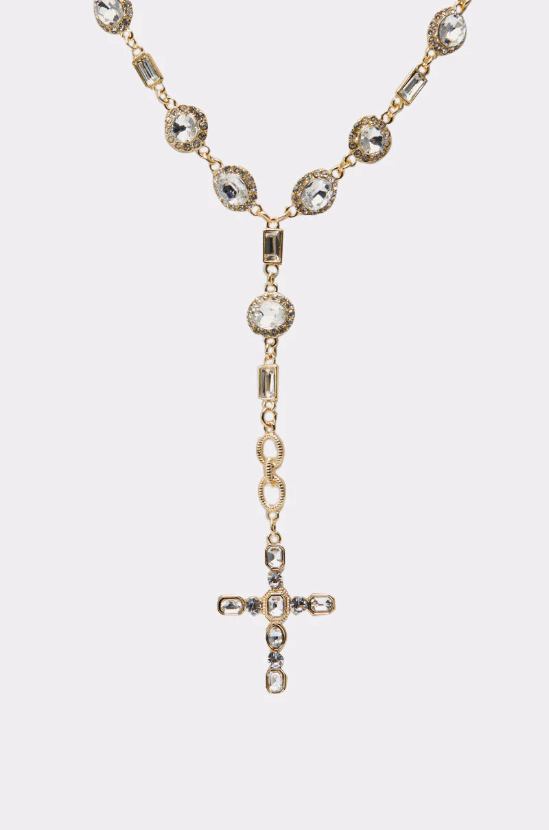 TOTALLY CROSSED NECKLACE IN GOLD - Image 4