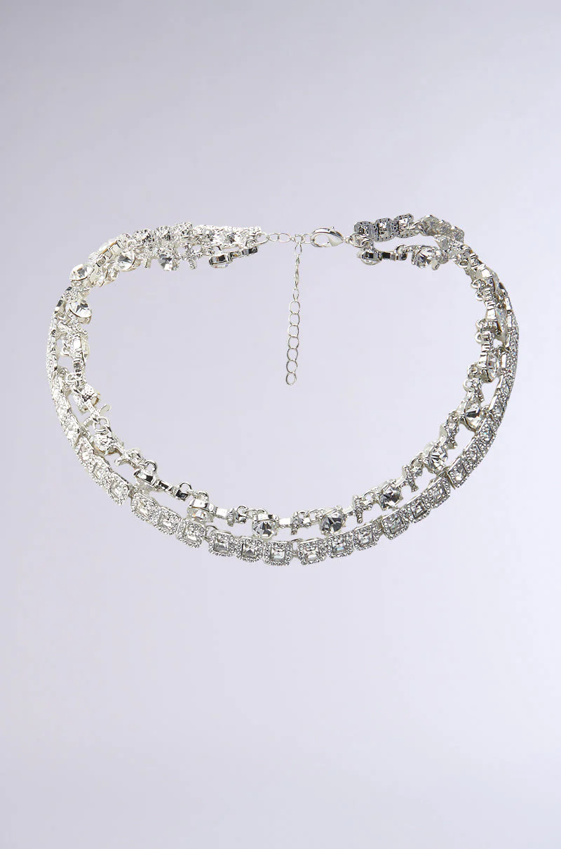 BLING RING NECKLACE IN SILVER - Image 2