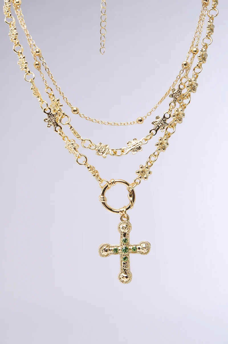 PRAYING FOR SPRING LAYERED NECKLACE - Image 3