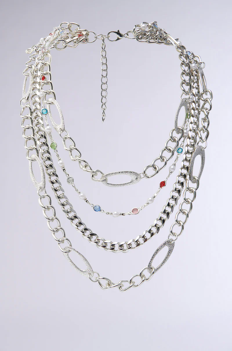 TAKE A NOTE SILVER NECKLACE